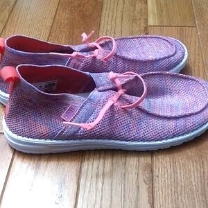 NEW Size 9 Hey Dude Wendy Halo Sunset Pink Slip On Loafer Shoes